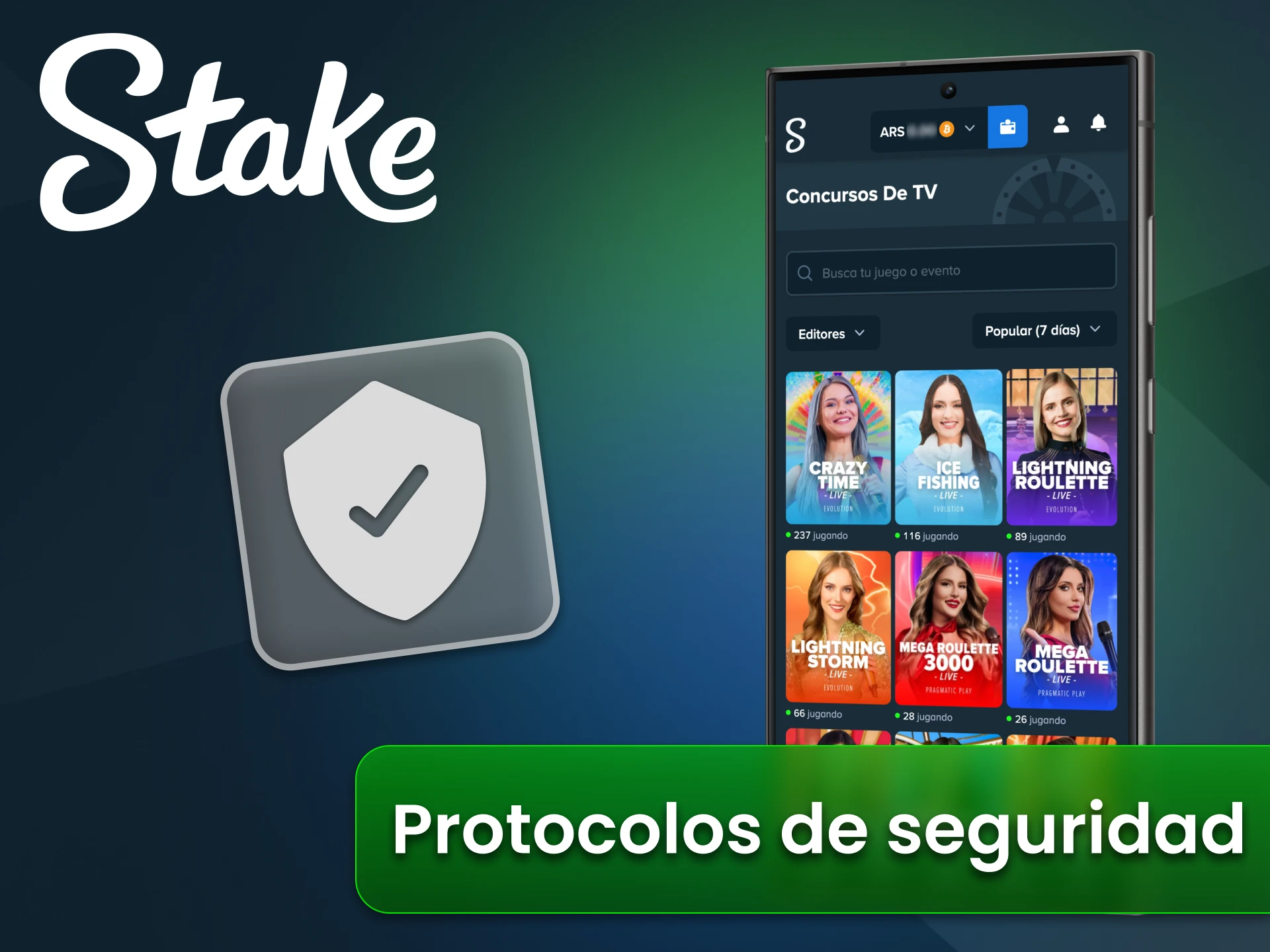 La aplicación Stake utiliza cifrado SSL para proteger tu información.