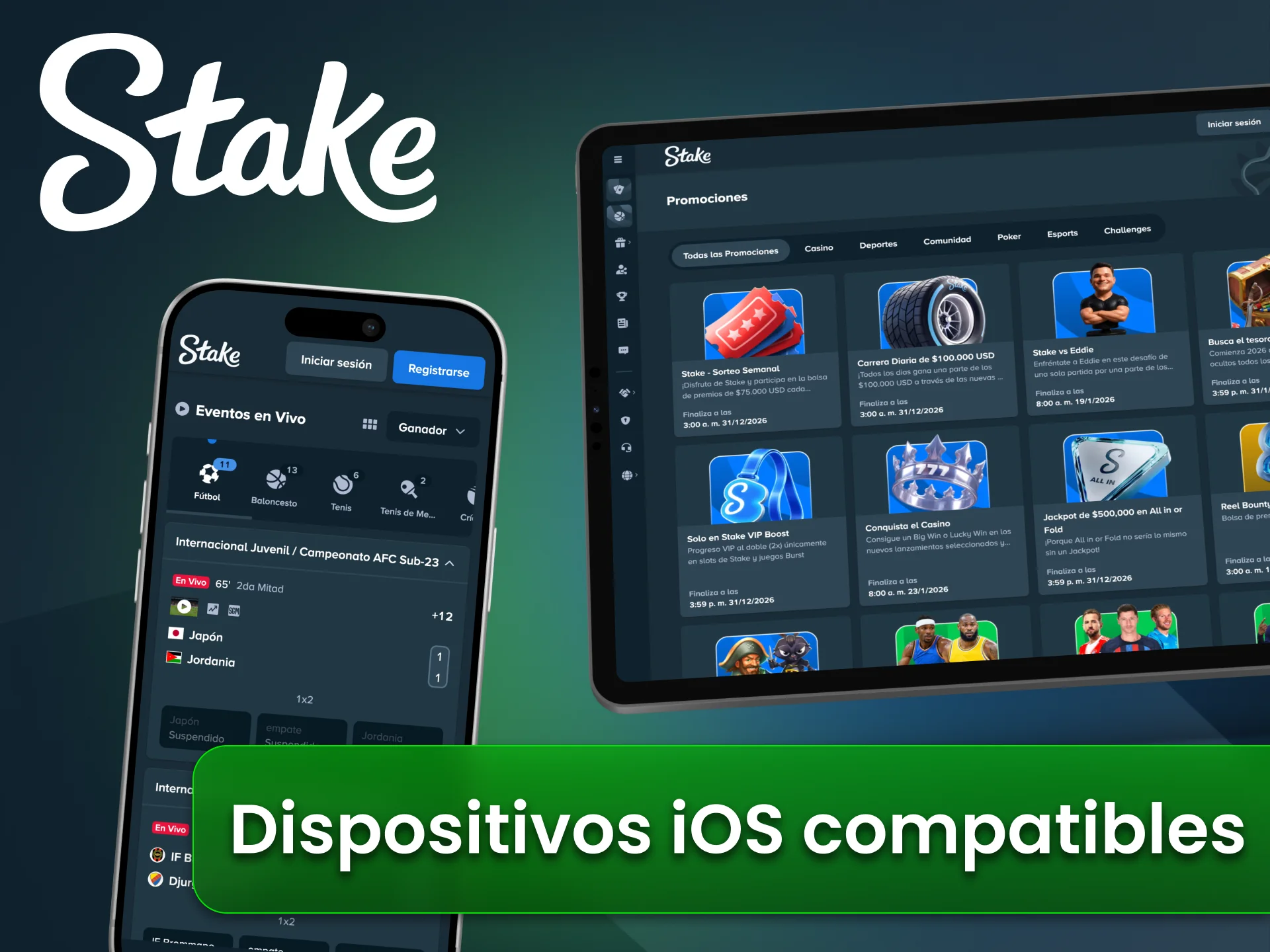 La aplicación Stake funciona en las últimas generaciones de iPhone y iPad.