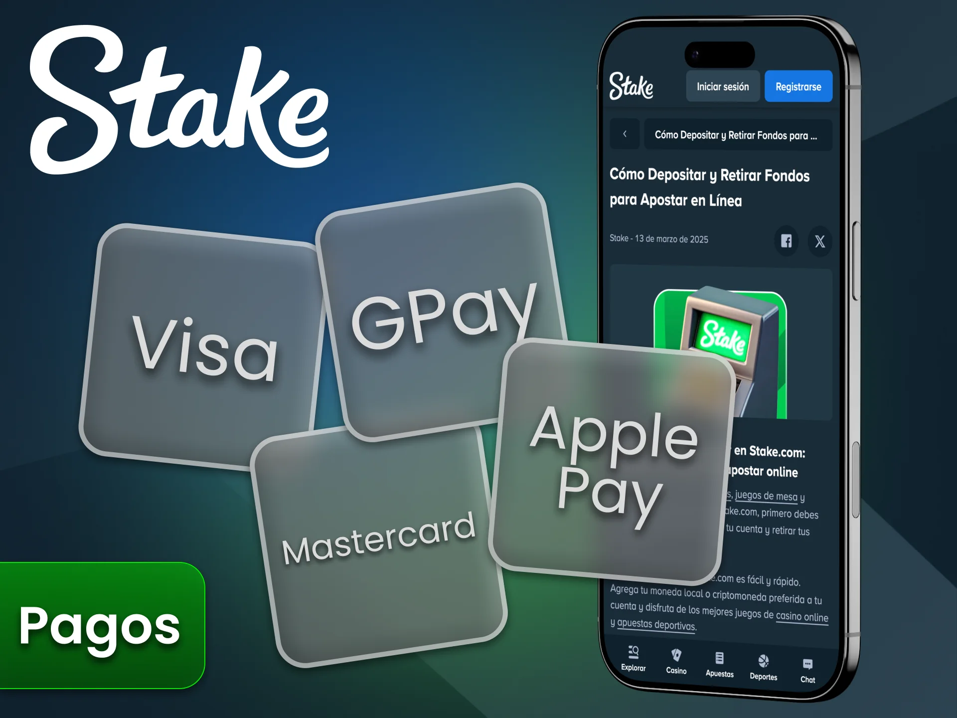 La aplicación Stake ofrece varios métodos de pago para Argentina.