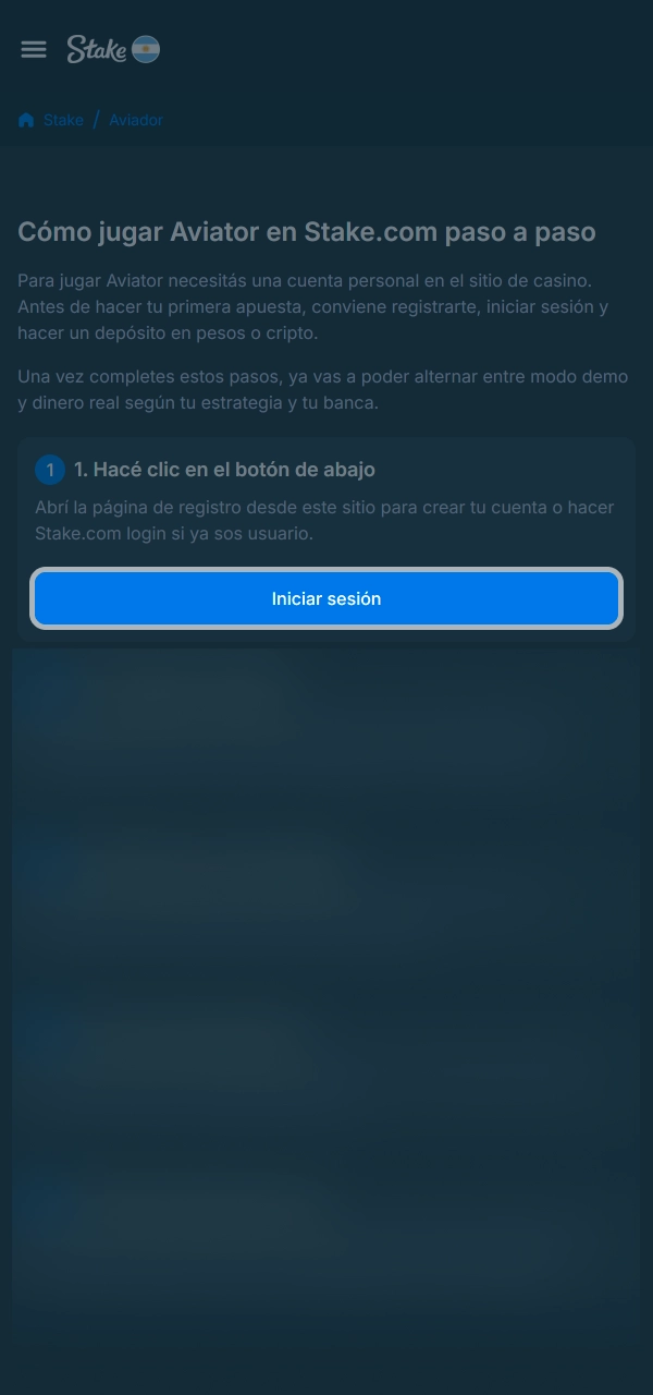 Registrate y empezá Aviator con proceso simple en Stake.