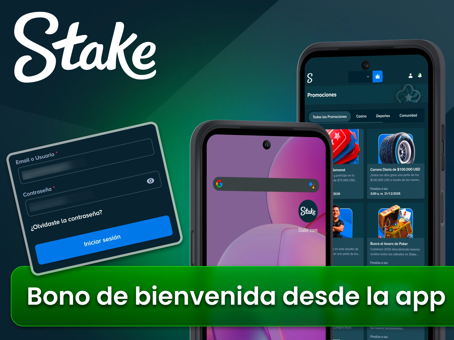 Usá la app y aprovechá el bono de bienvenida en Stake.