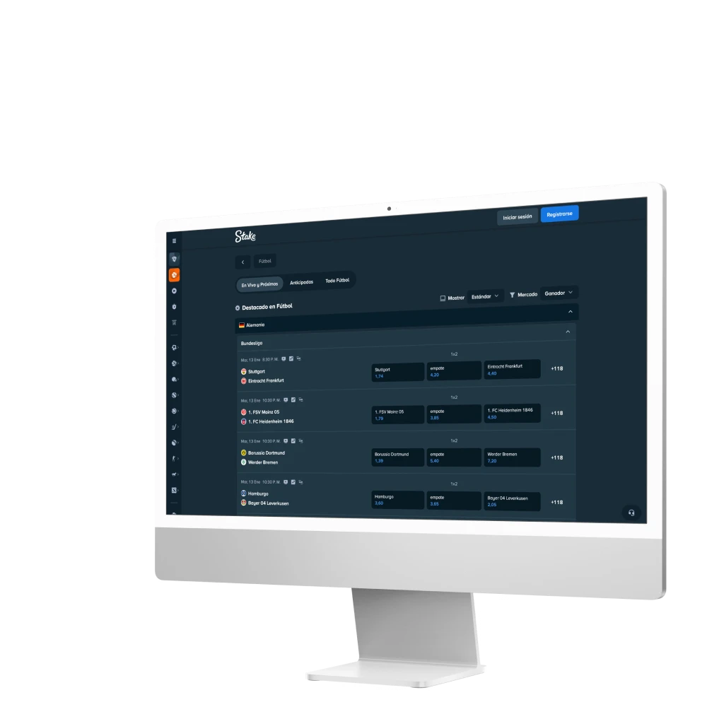 Puedes descargar la aplicación oficial de Stake en Windows y Mac.