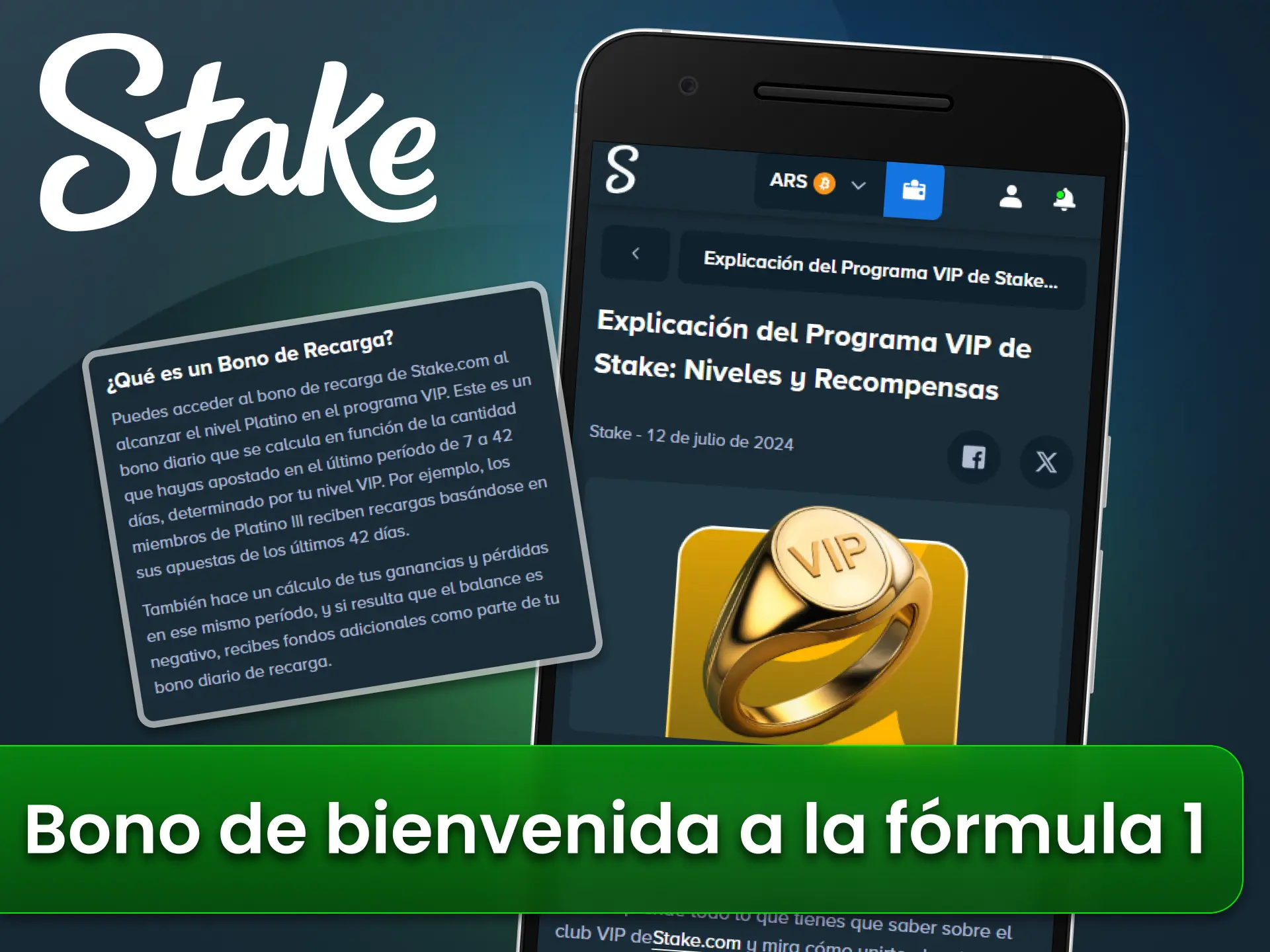 Reclama el bono para automovilismo en el sitio oficial Stake.