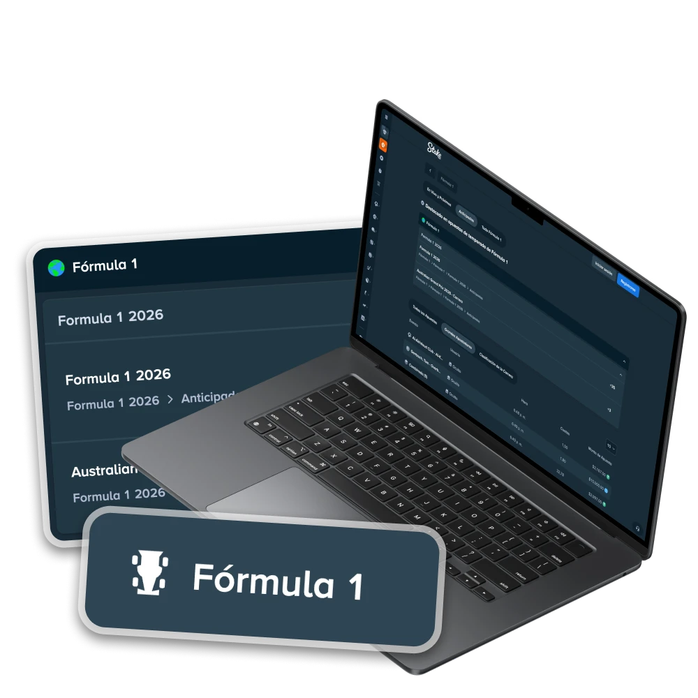 Prueba las apuestas online de Fórmula 1 en Stake en Argentina.