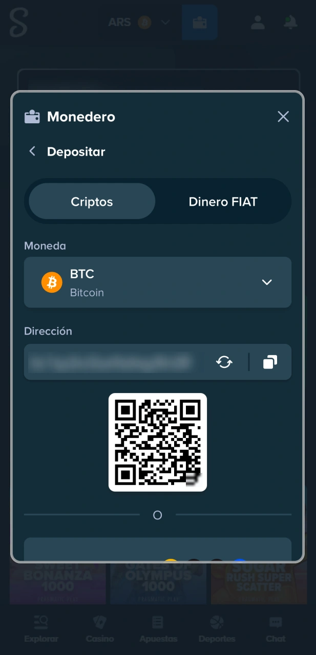 Realiza tu primer depósito en la plataforma oficial de Stake.