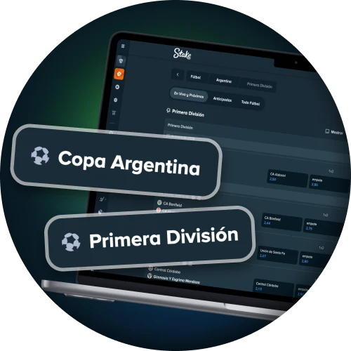 Accede a los mercados locales y a las ligas argentinas en Stake.