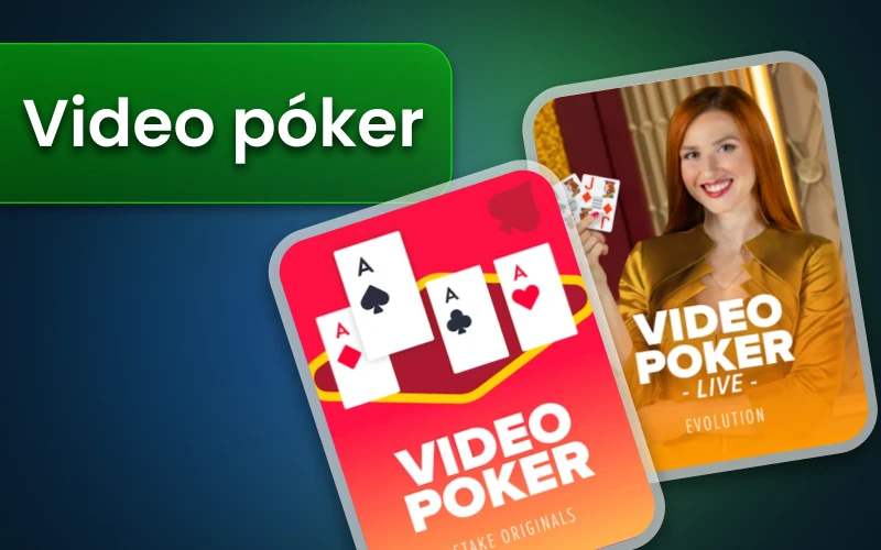 Prueba a jugar en la sección de vídeo póquer de Stake.