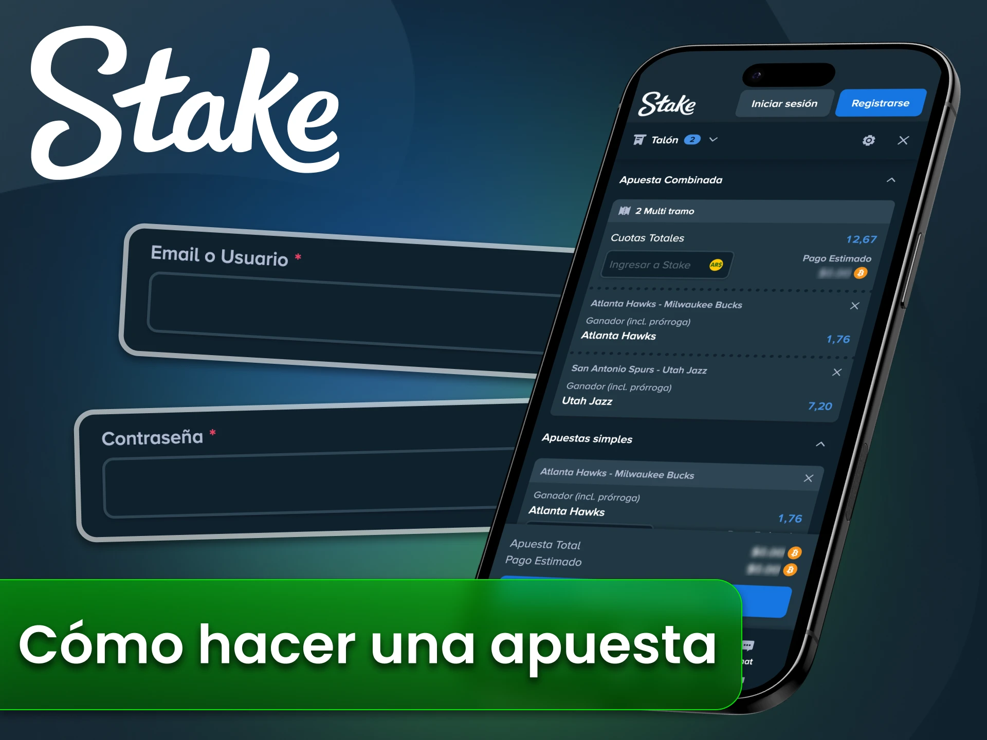 Apostar en la aplicación Stake es rápido y no requiere pasos complejos.