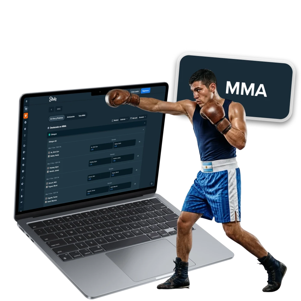 Prueba las apuestas online de MMA en Argentina en Stake.