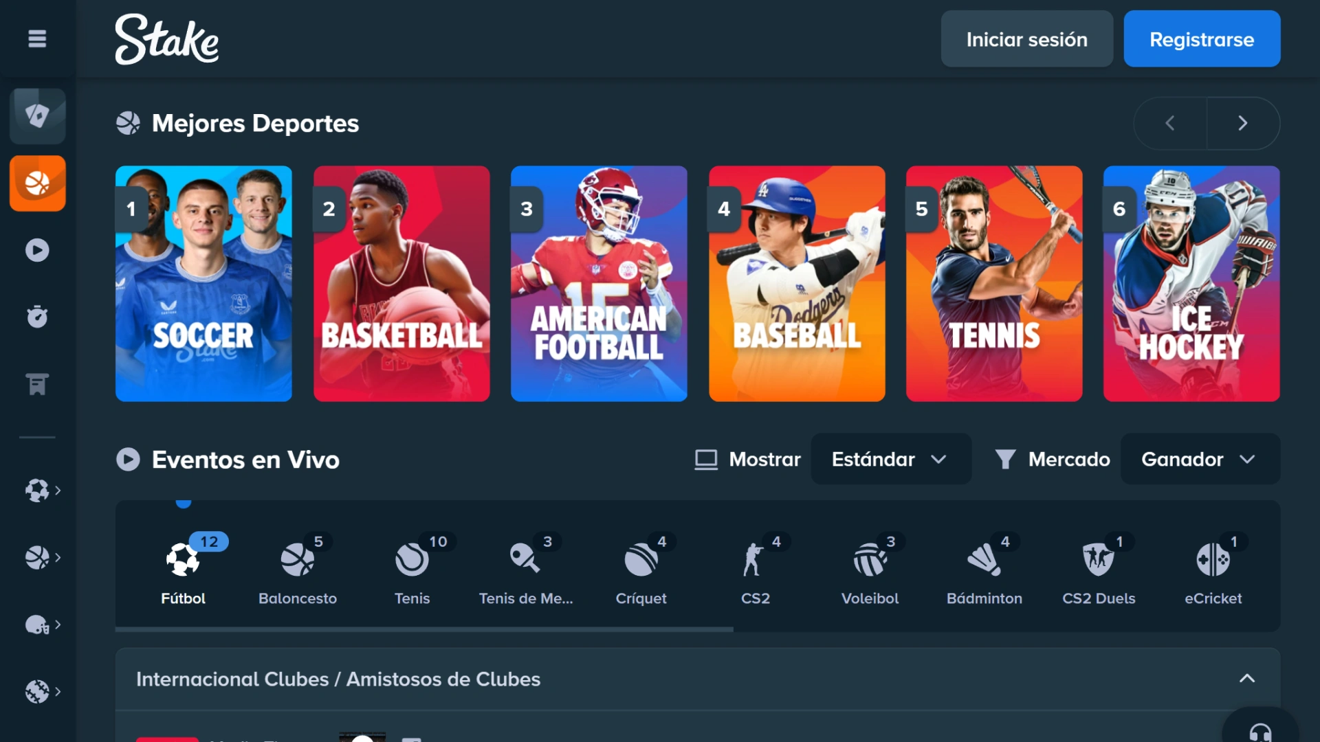 Realiza tus apuestas en los mejores eventos deportivos en Stake.