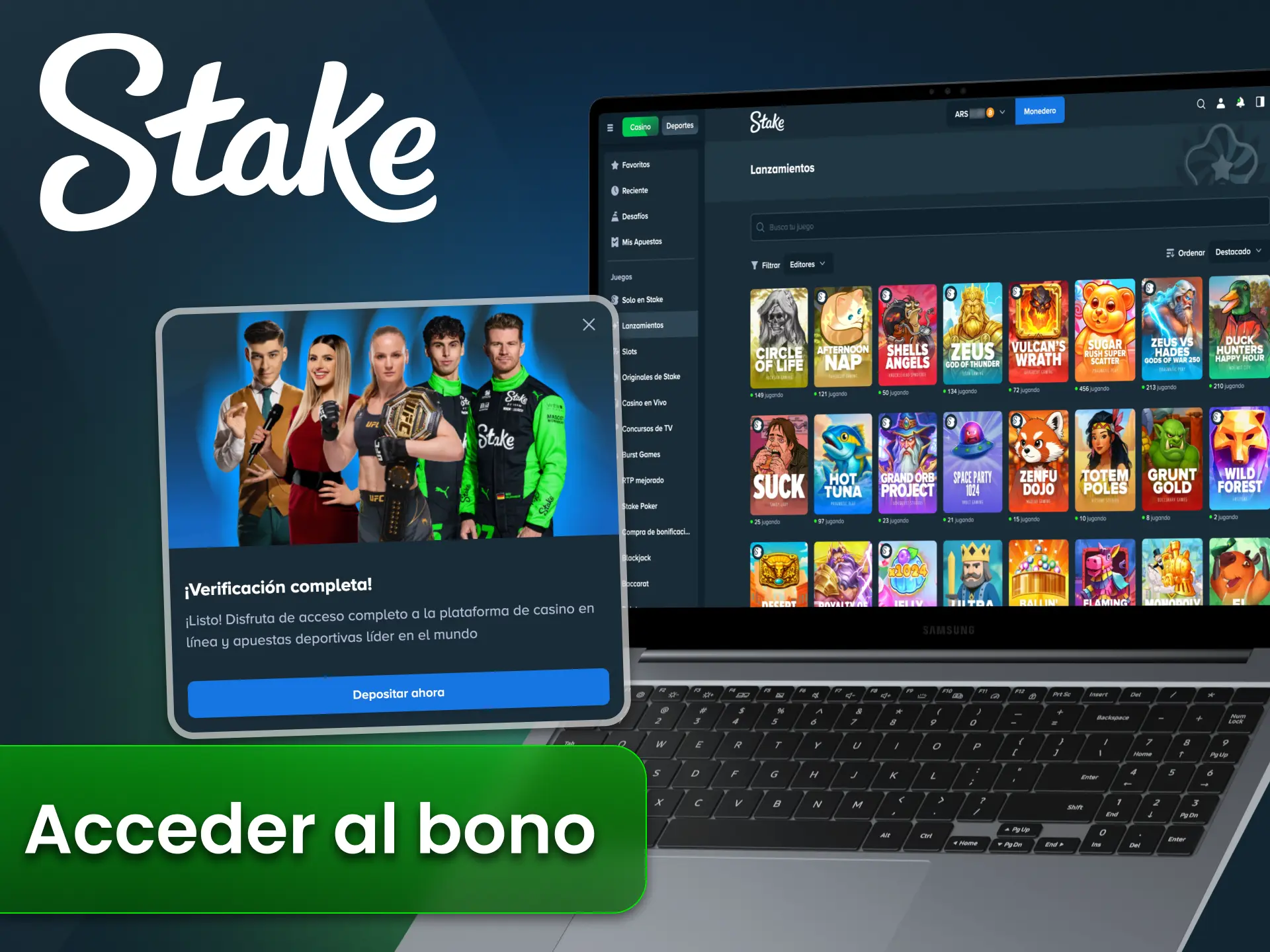 Sigue unos sencillos pasos para aprovechar la bonificación de Stake.