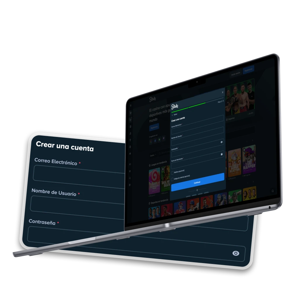 Realiza el registro y la verificación de la cuenta en Stake.