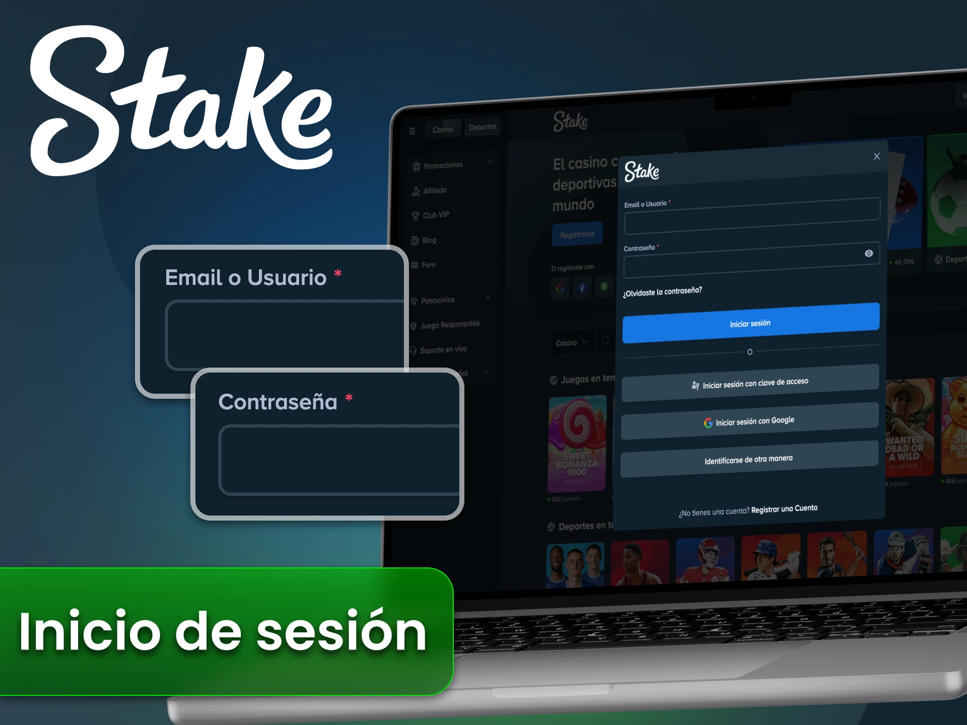 Accede a tu cuenta y disfruta de todas las funciones de Stake.