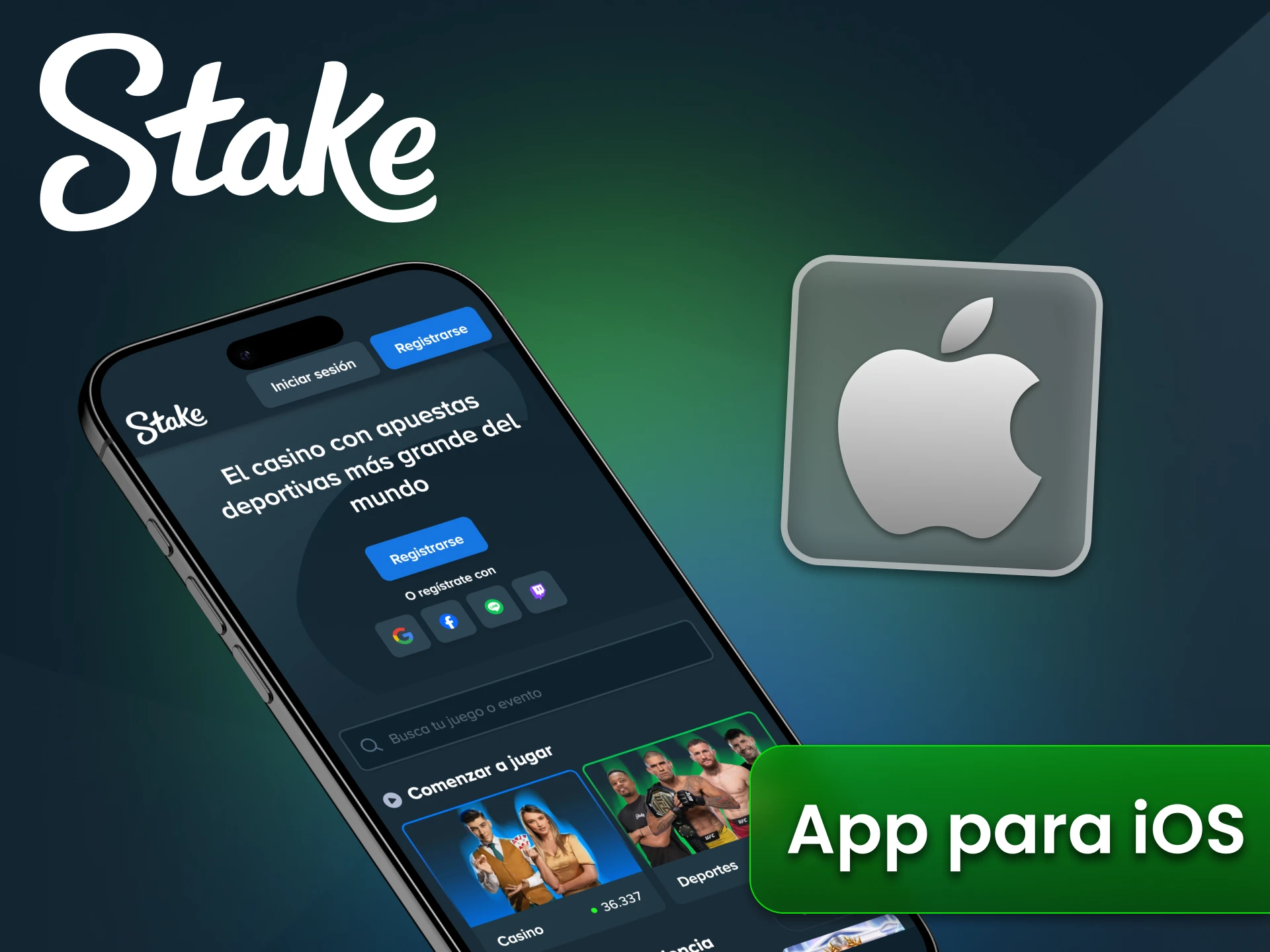 Añadir el icono de Stake a la pantalla de inicio en iOS.