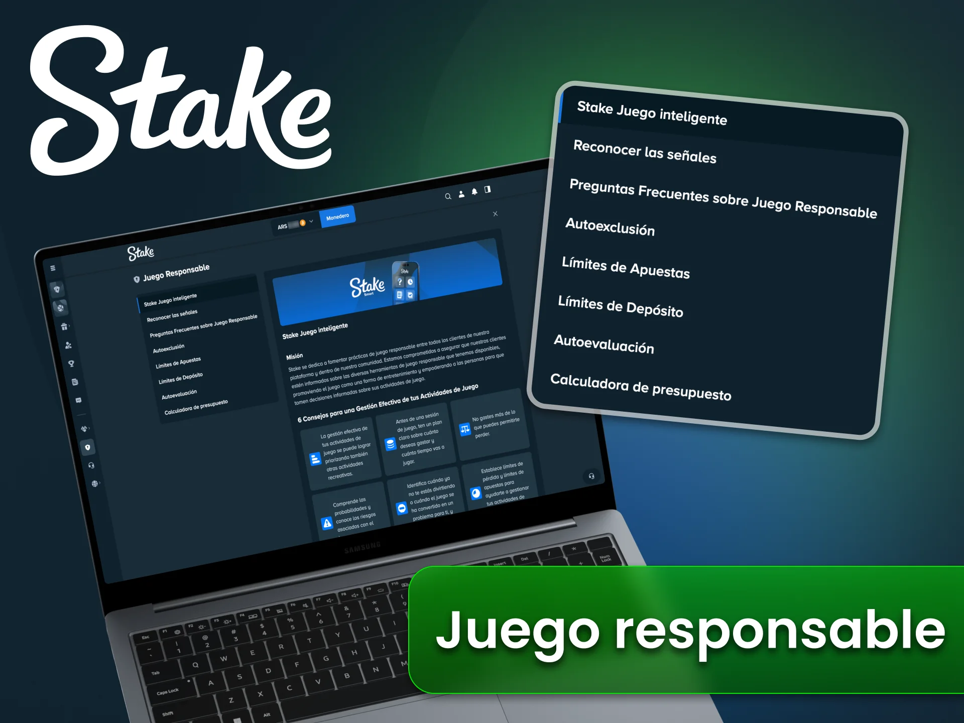 Juega de forma responsable en la casa de apuestas online oficial Stake.