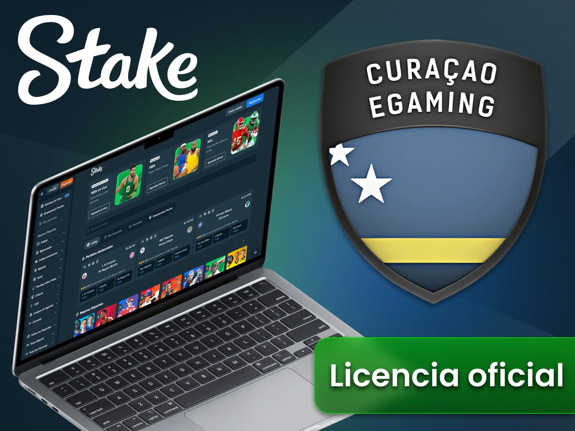 Stake cuenta con la licencia internacional de juego Curaçao eGaming.