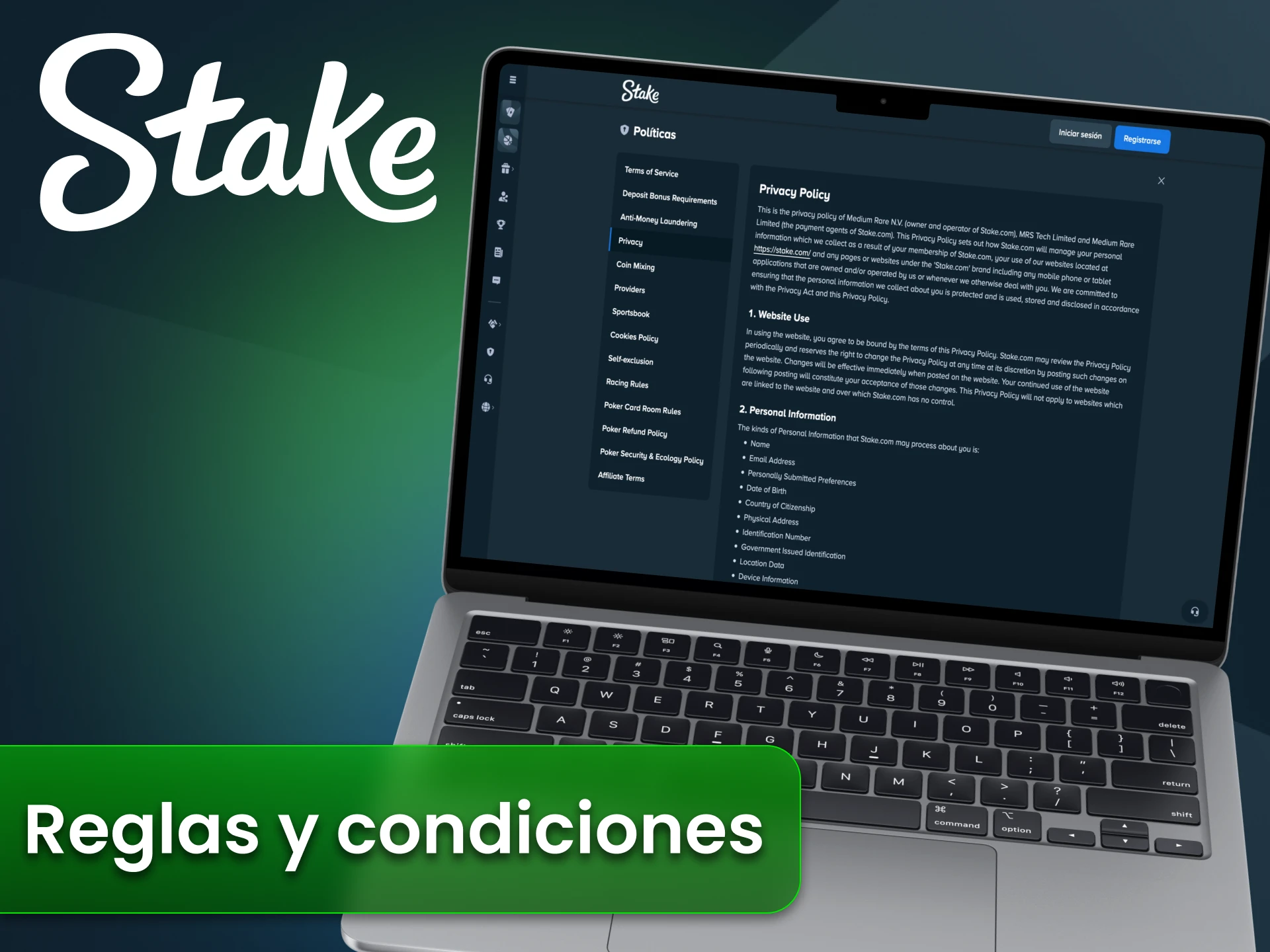 Lee las reglas para apostar online en Stake.