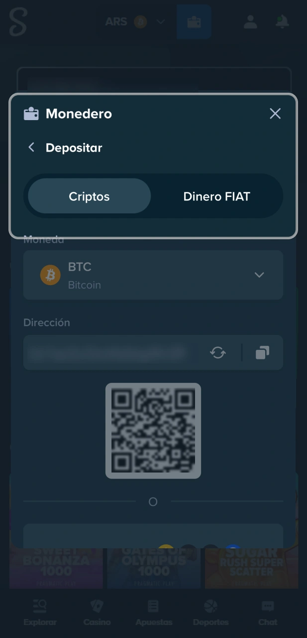 Carga saldo de forma segura en el sitio oficial Stake.