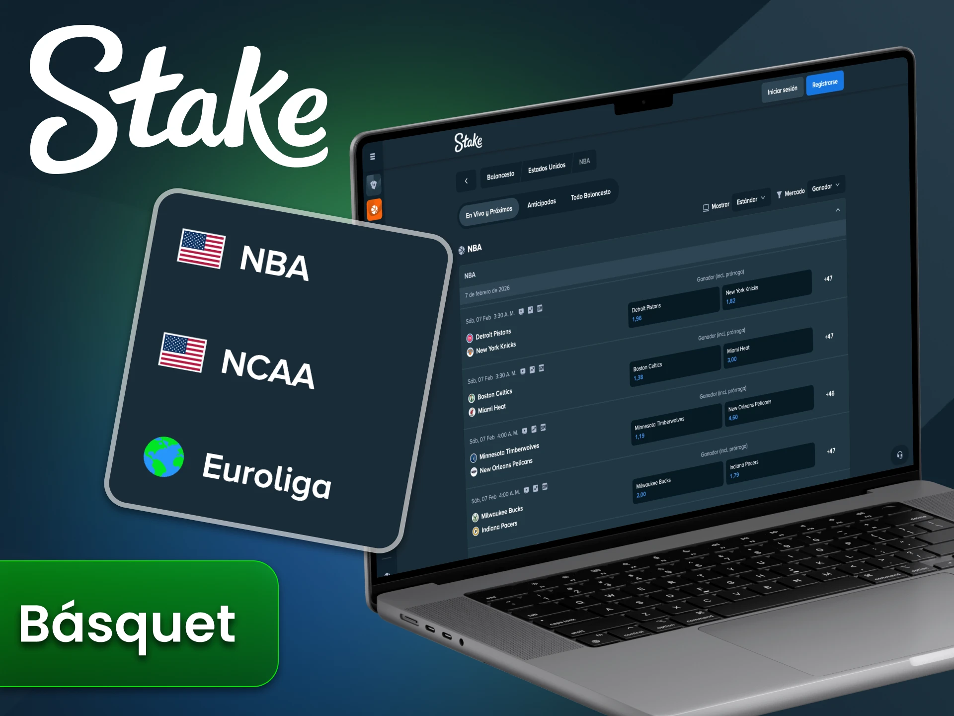 La plataforma Stake cubre muchas ligas internacionales de baloncesto.