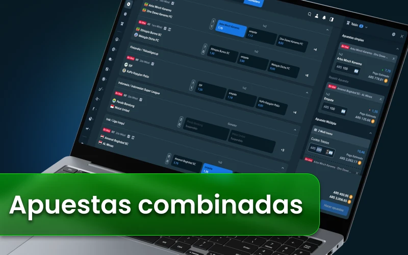 Realiza apuestas en diferentes partidos o deportes en un solo cupón en Stake.