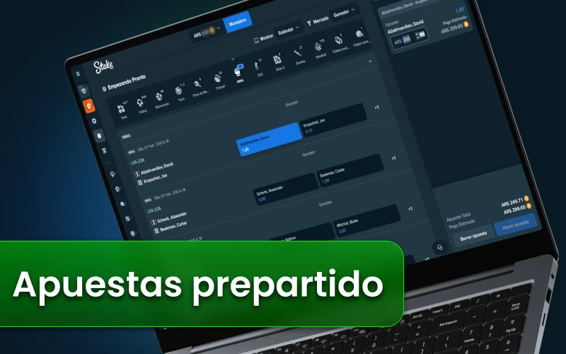 Prueba las apuestas previas al partido y consigue tus ganancias en Stake.