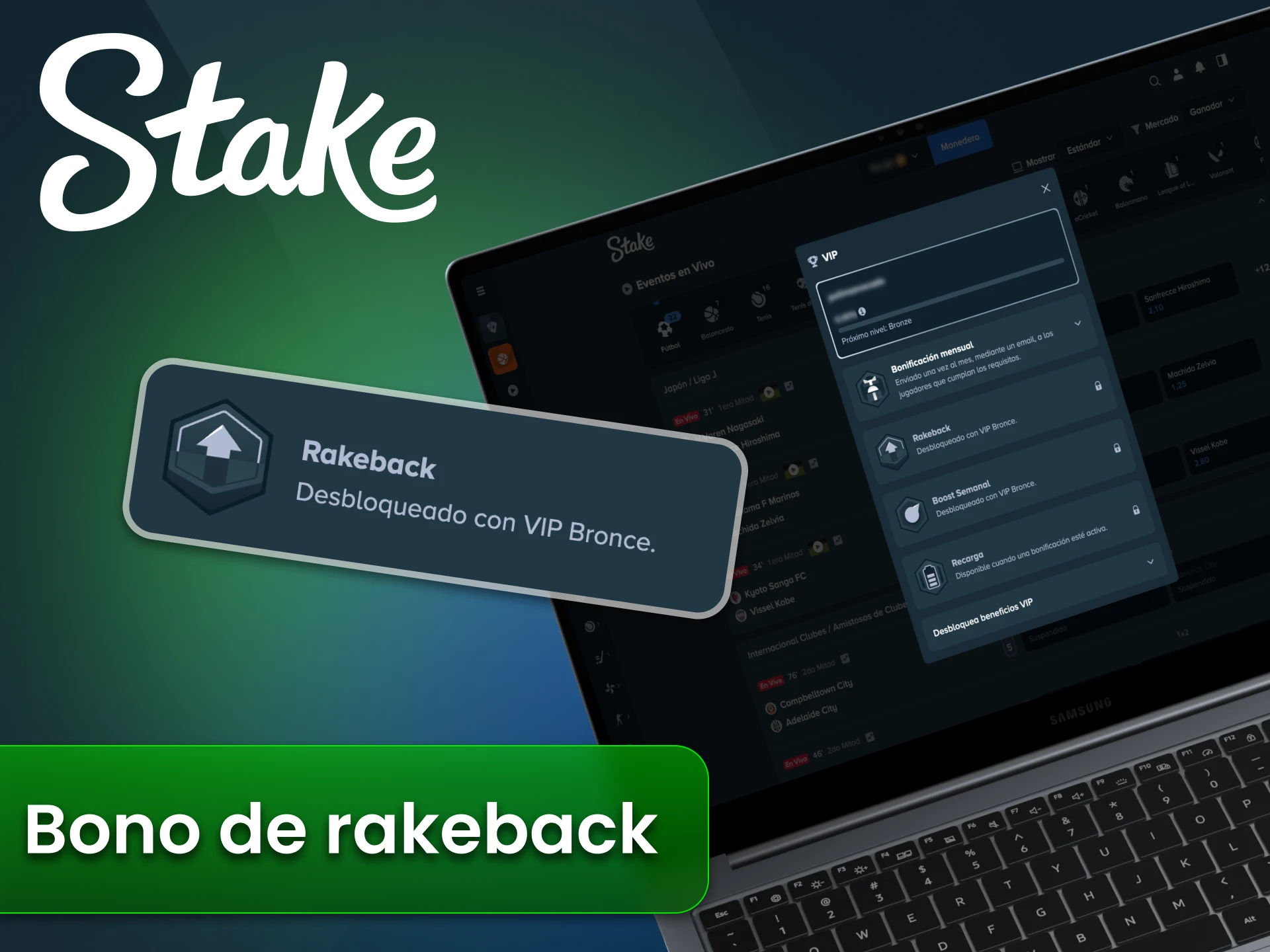 Consigue el bono rakeback para apuestas deportivas en Stake.