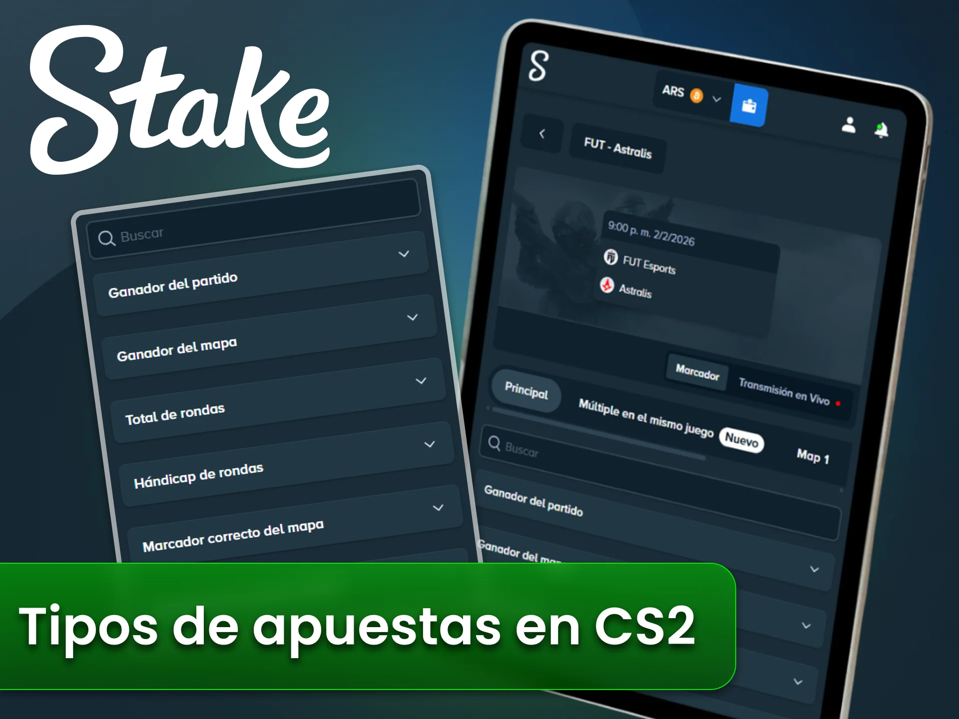 Explora diversos mercados de CS2 en el sitio oficial Stake.