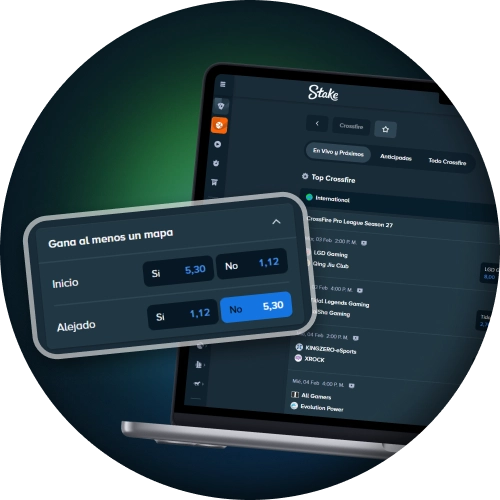 Disfruta cuotas competitivas de eSports en el sitio oficial Stake.