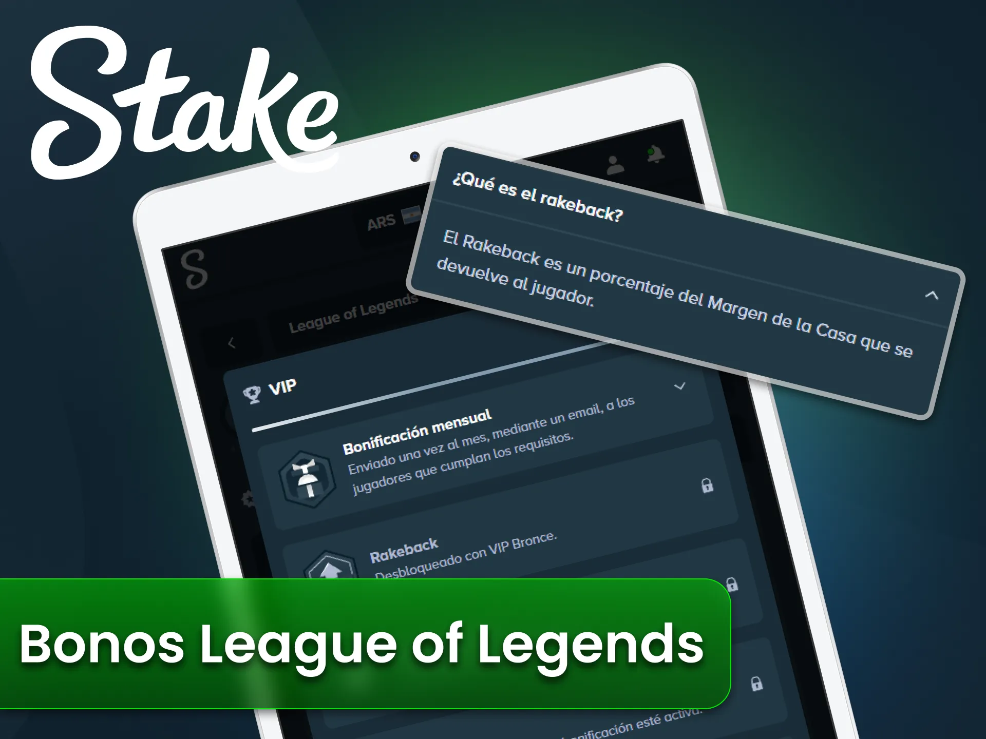 Activa tu bono de rakeback en el sitio oficial Stake.