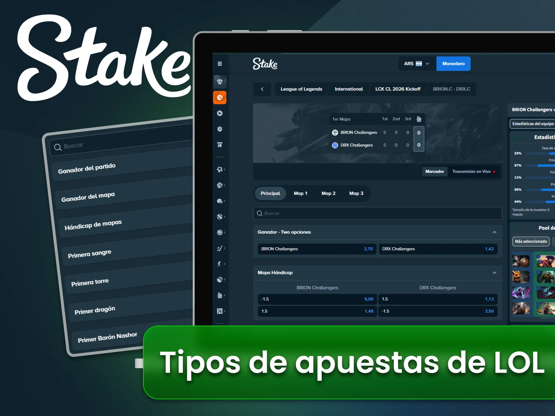 Explora mercados de League of Legends en sitio oficial Stake.