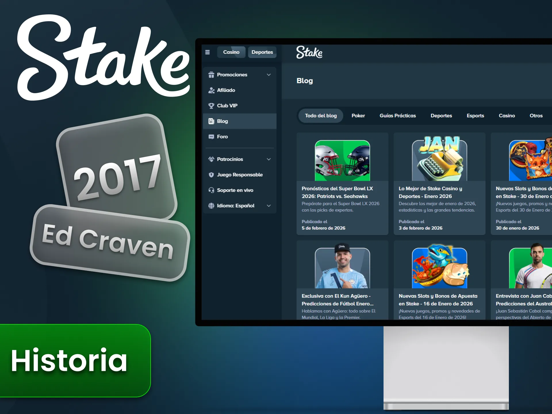 Conoce la trayectoria institucional en el sitio oficial Stake Argentina.