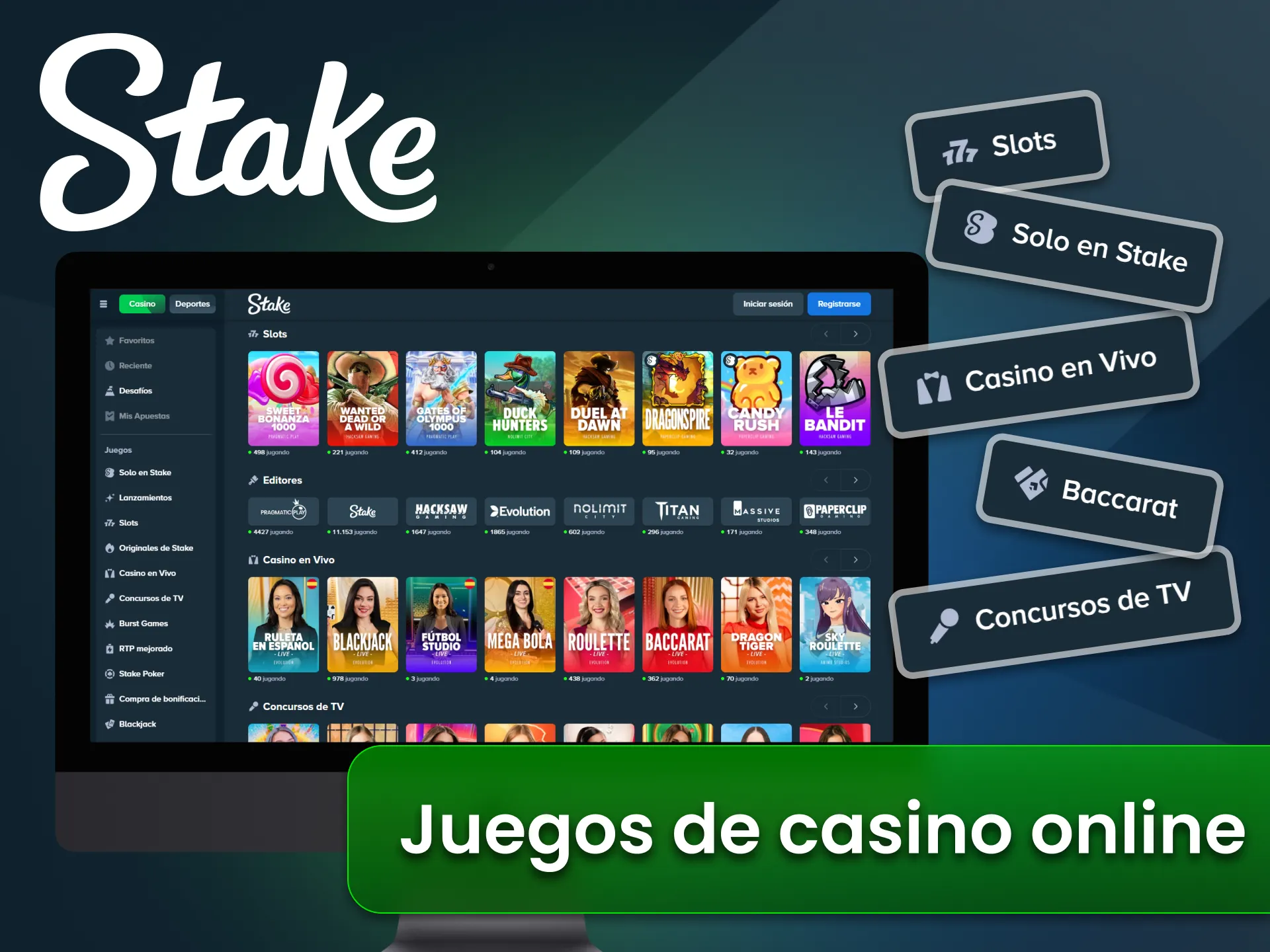 Juega en el casino en vivo del sitio oficial Stake.