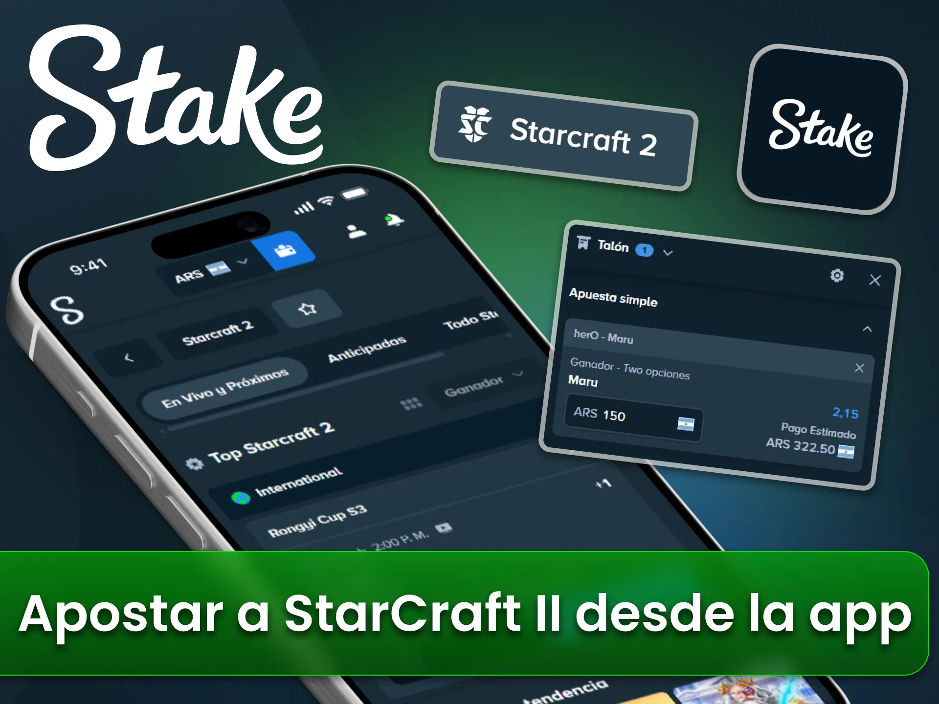 Apuesta en StarCraft II desde la aplicación oficial Stake Argentina.