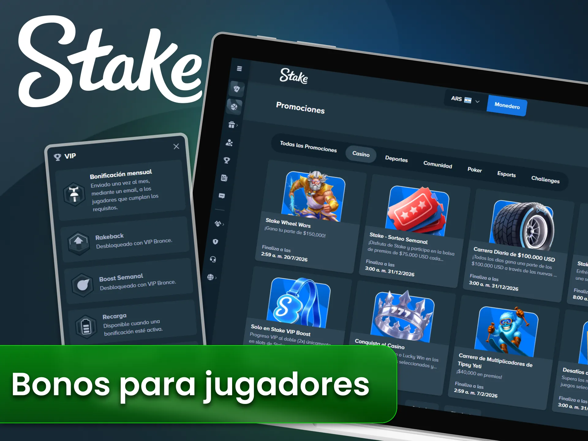 Recibe bonos de tragamonedas en el sitio oficial Stake Argentina.