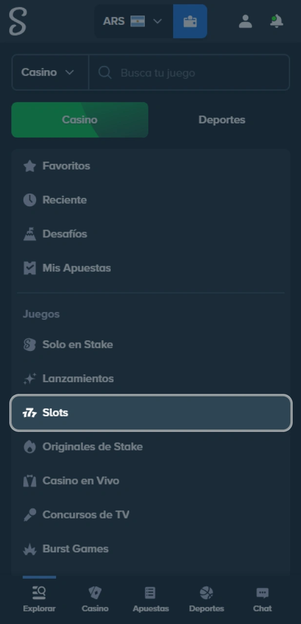 Explora las mejores tragamonedas en el sitio oficial Stake Argentina.